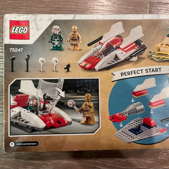 New sealed retired lego 75247 Star Wars Rebel A Wing Starfighter C-3PO and Pilot - Picture 3 of 6